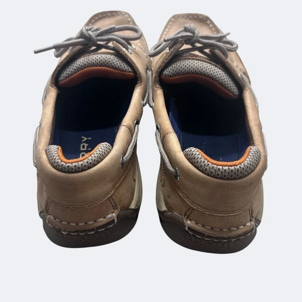 Sperry Top-Sider Boat Deck‎ Shoes Mens Size 8 Brown Leather Lace Up Nautical